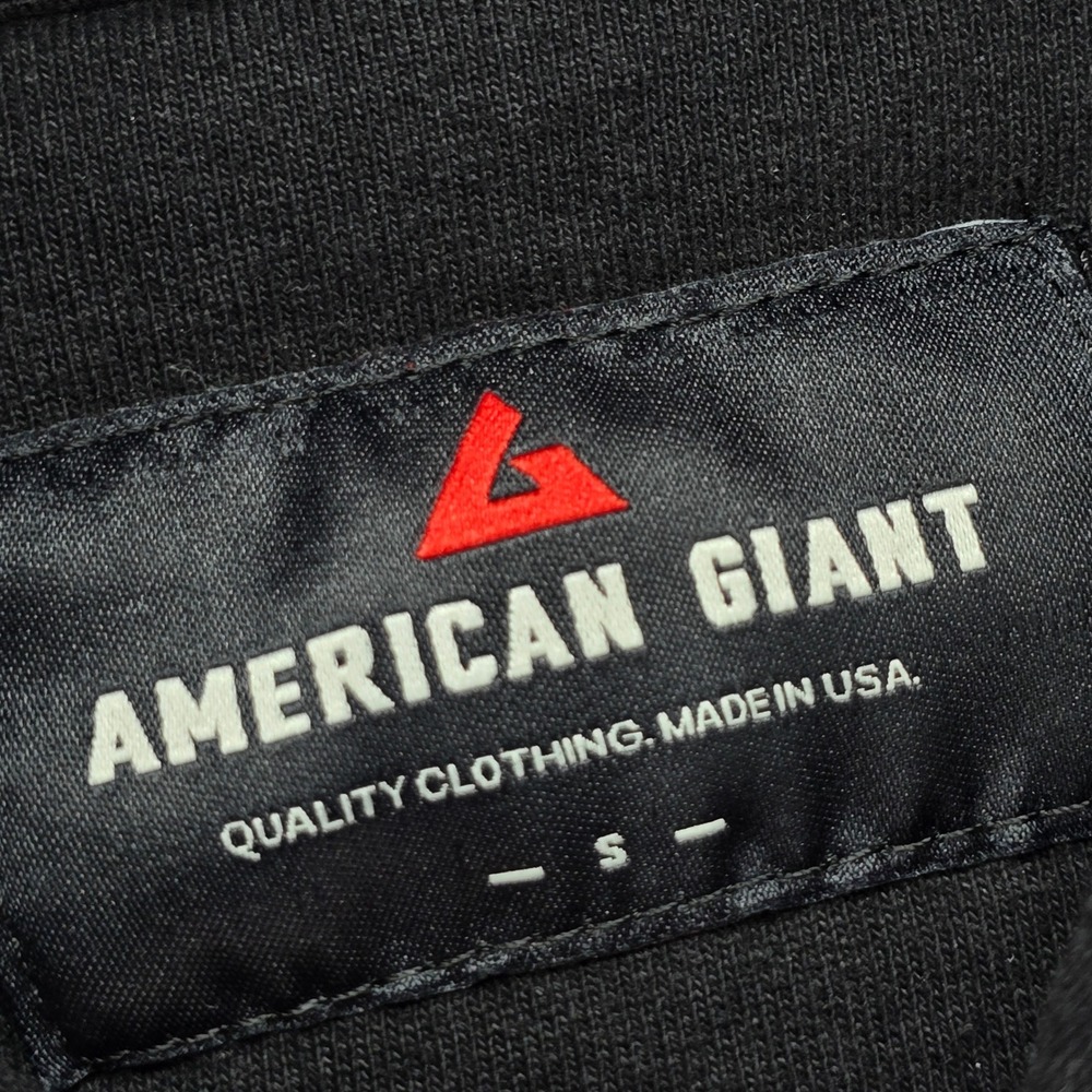 American Giant Hoodie Mens Small Black Cotton Pullover Heavyweight Made in USA - Picture 7 of 14